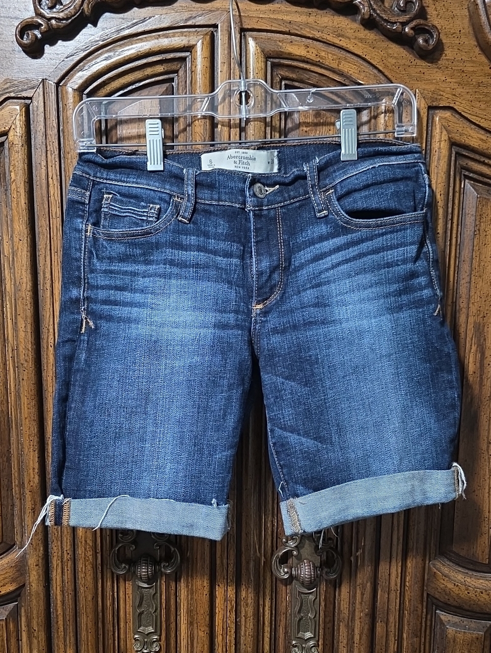 Abercrombie & Fitch Dark Blue Denim Jean Shorts